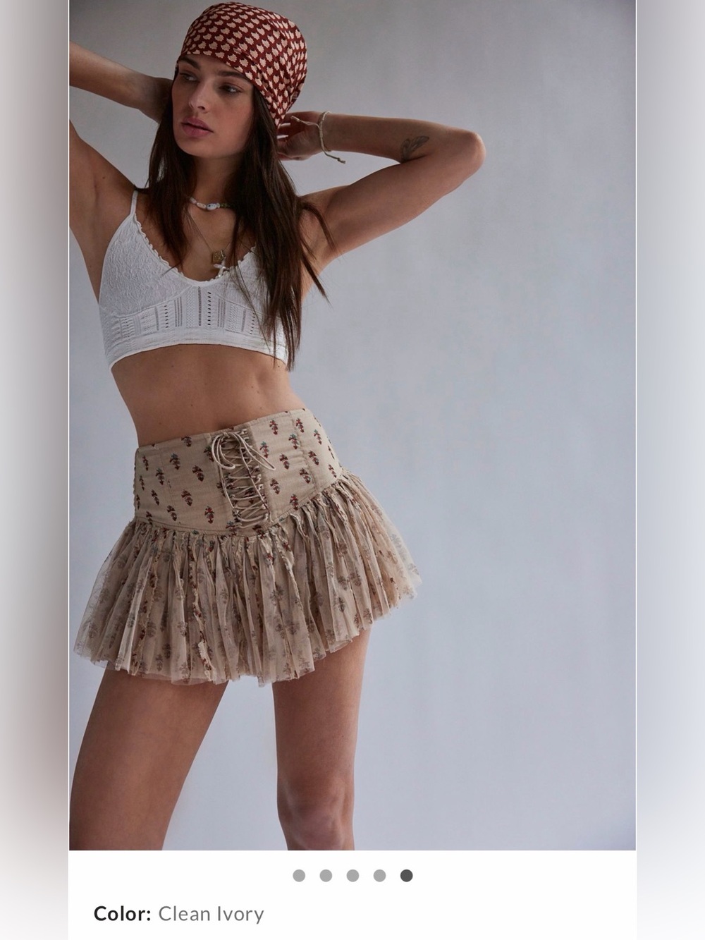 Free People Heirloom Seamless Bralettes. Bundle (2) L/XL Gunmetal & Clean Ivory - Picture 5 of 12